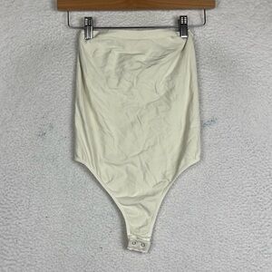 Free people strapless cream bodysuit